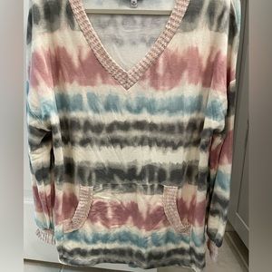 White Birch Multicolored Sweater Top NWOT